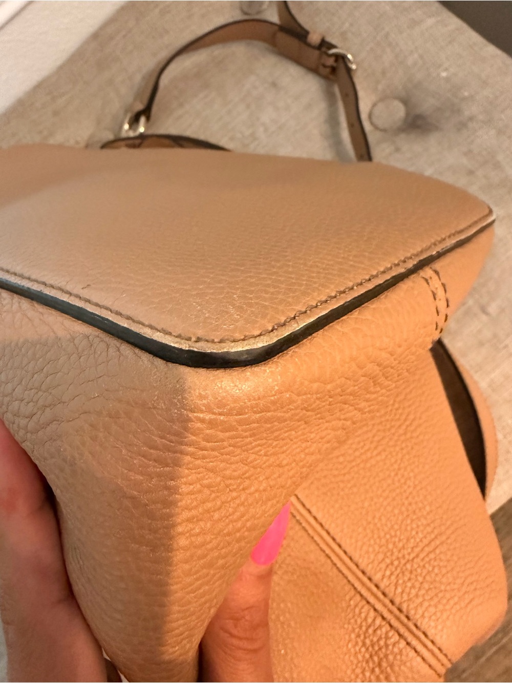 Gucci Tan Leather Soho Tassel Shoulder Bag - Picture 6 of 10